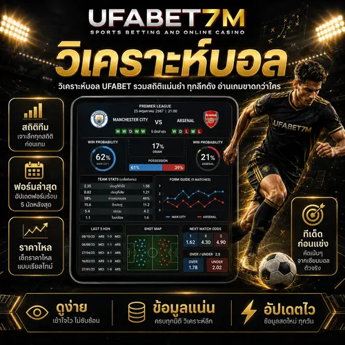 อ่านบทวิเคราะห์บอลก่อนแข่ง พร้อมข้อมูลสถิติ ทีมฟอร์มดี