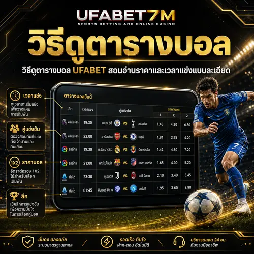 เรียนรู้วิธีดูตารางบอล โปรแกรมการแข่งขัน เวลาแข่ง และข้อมูลคู่บอล